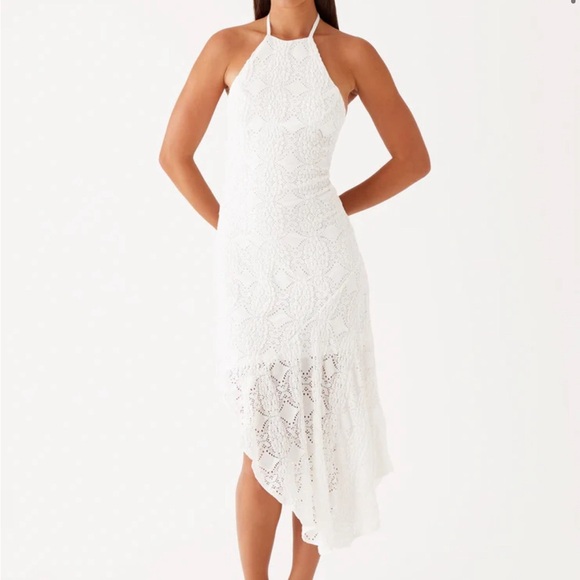 Peppermayo Dresses & Skirts - Peppermayo White Crochet Maxi Dress